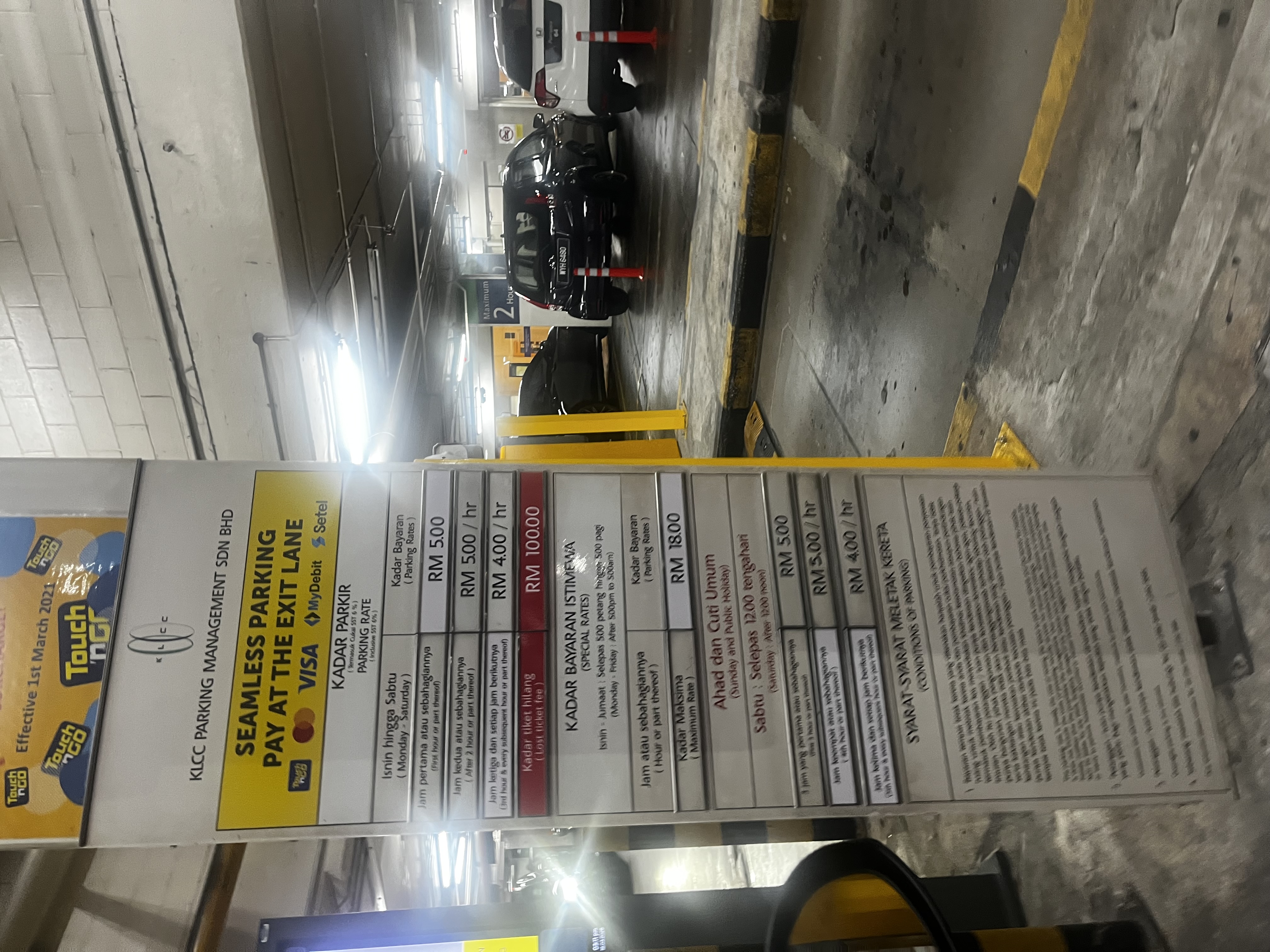 Suria KLCC's 2026 parking rate