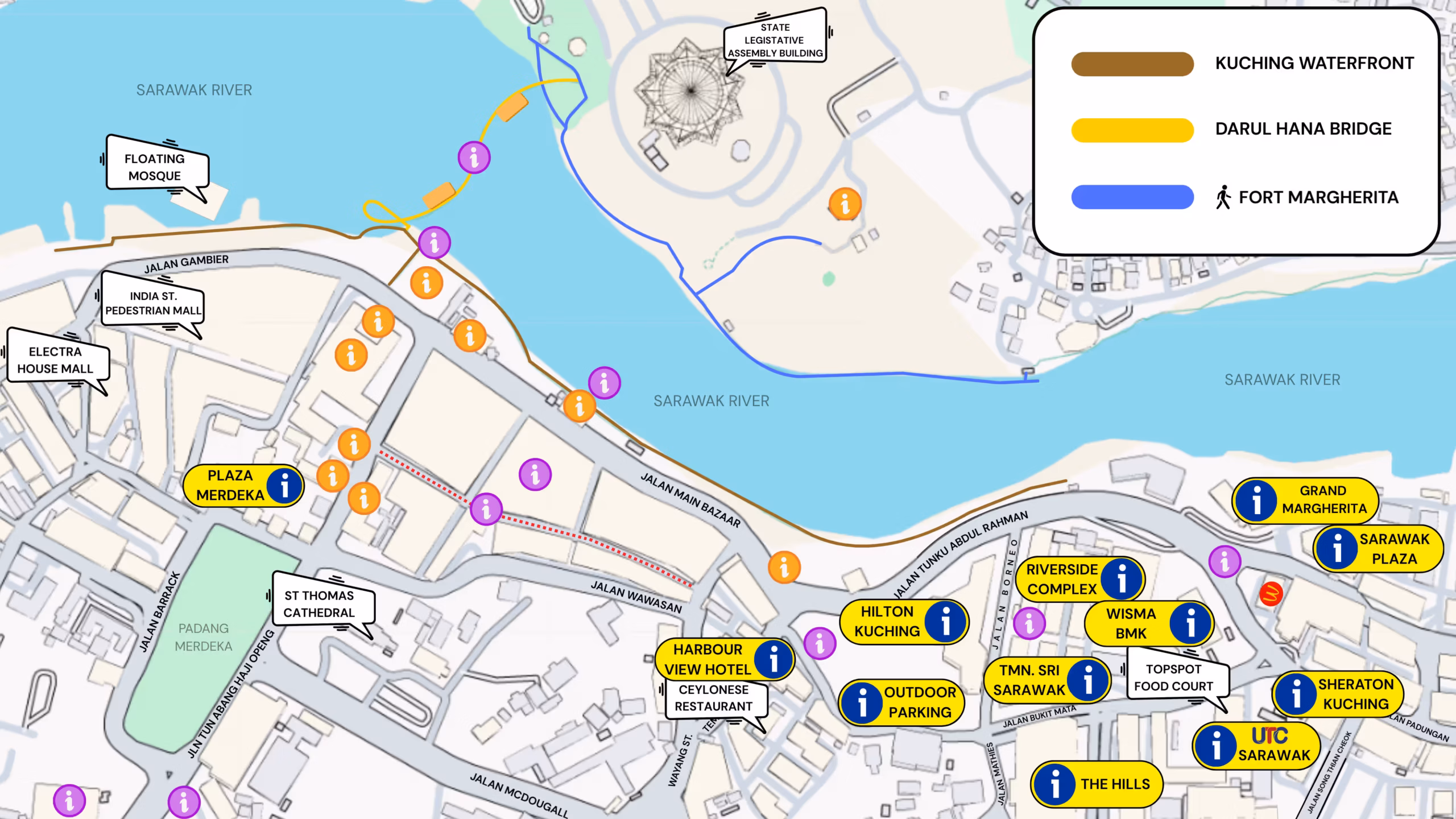 Nearby Car Parks: Kuching Waterfront