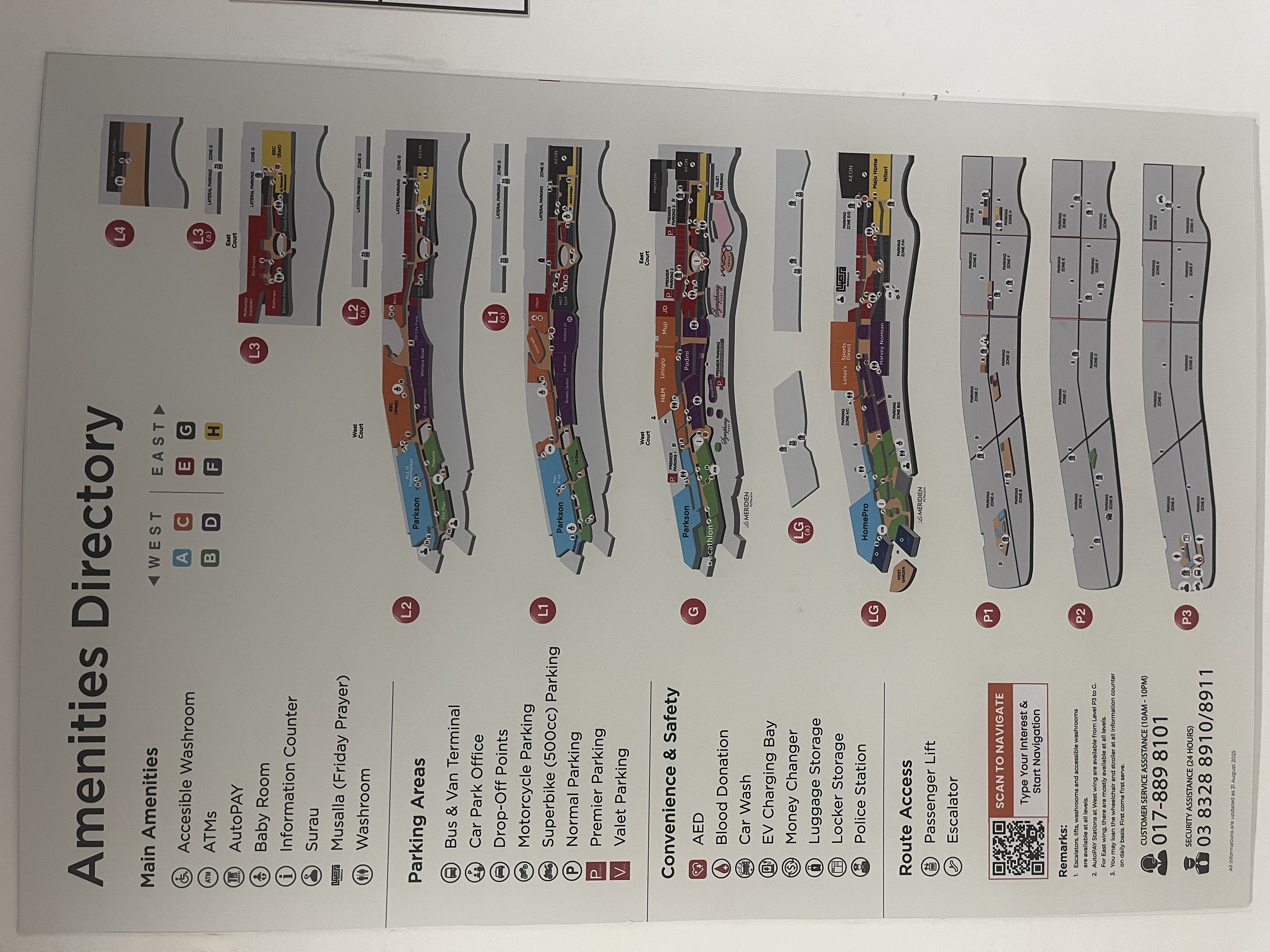 IOI Putrajaya's Amenities Directory
