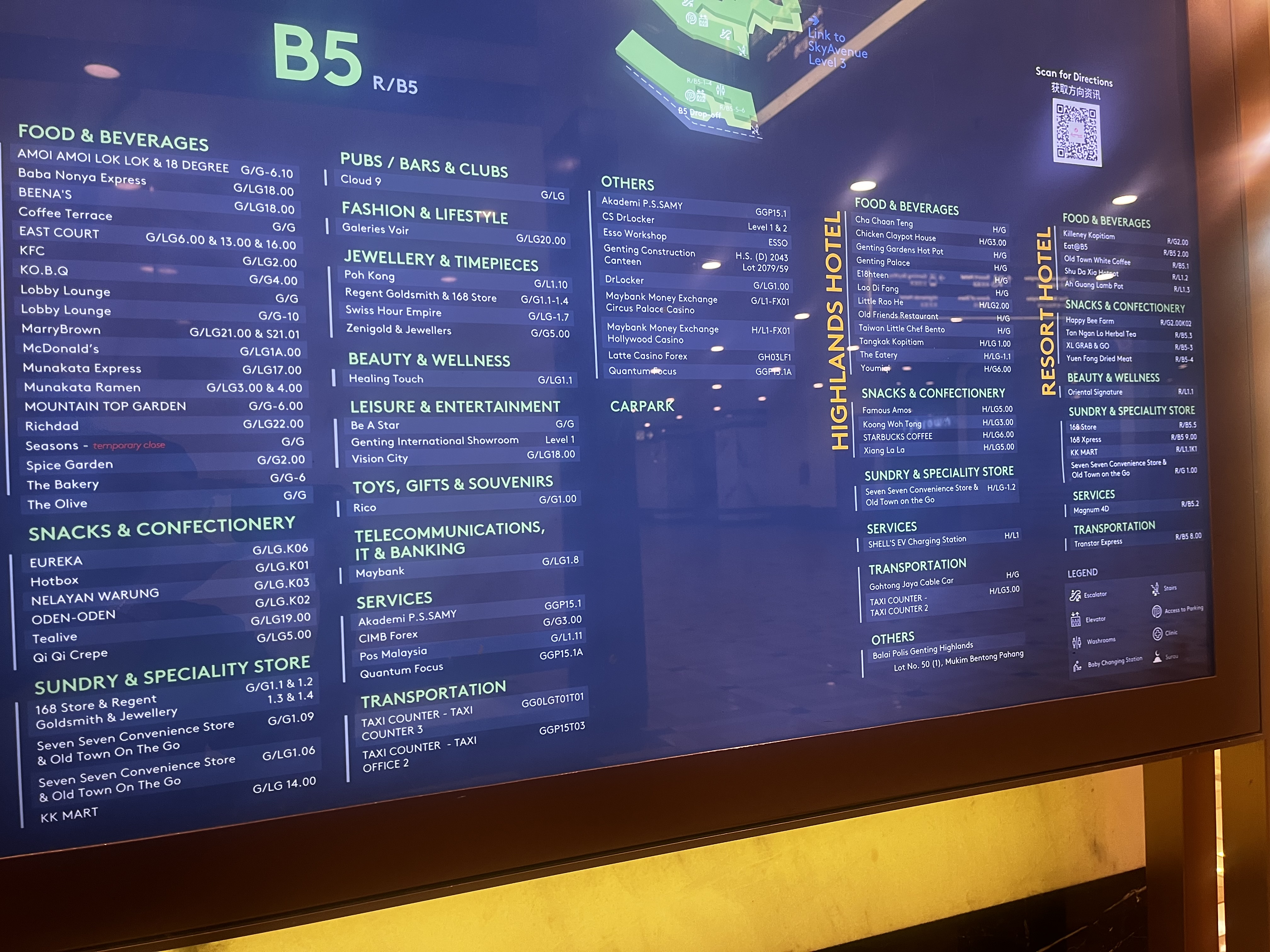 Genting Grand's Directory