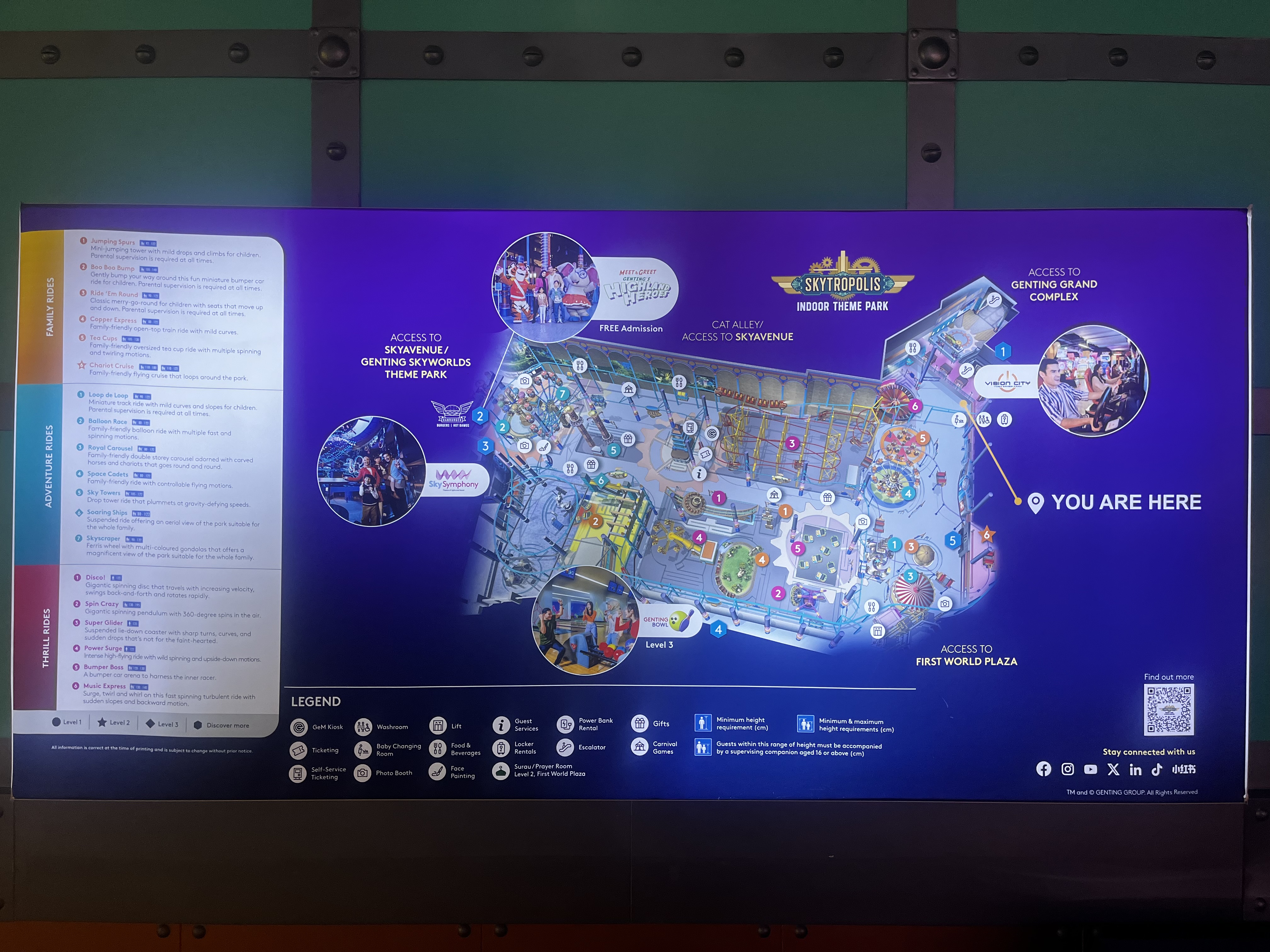 Genting's Indoor Theme Park Floor Plan & Directory