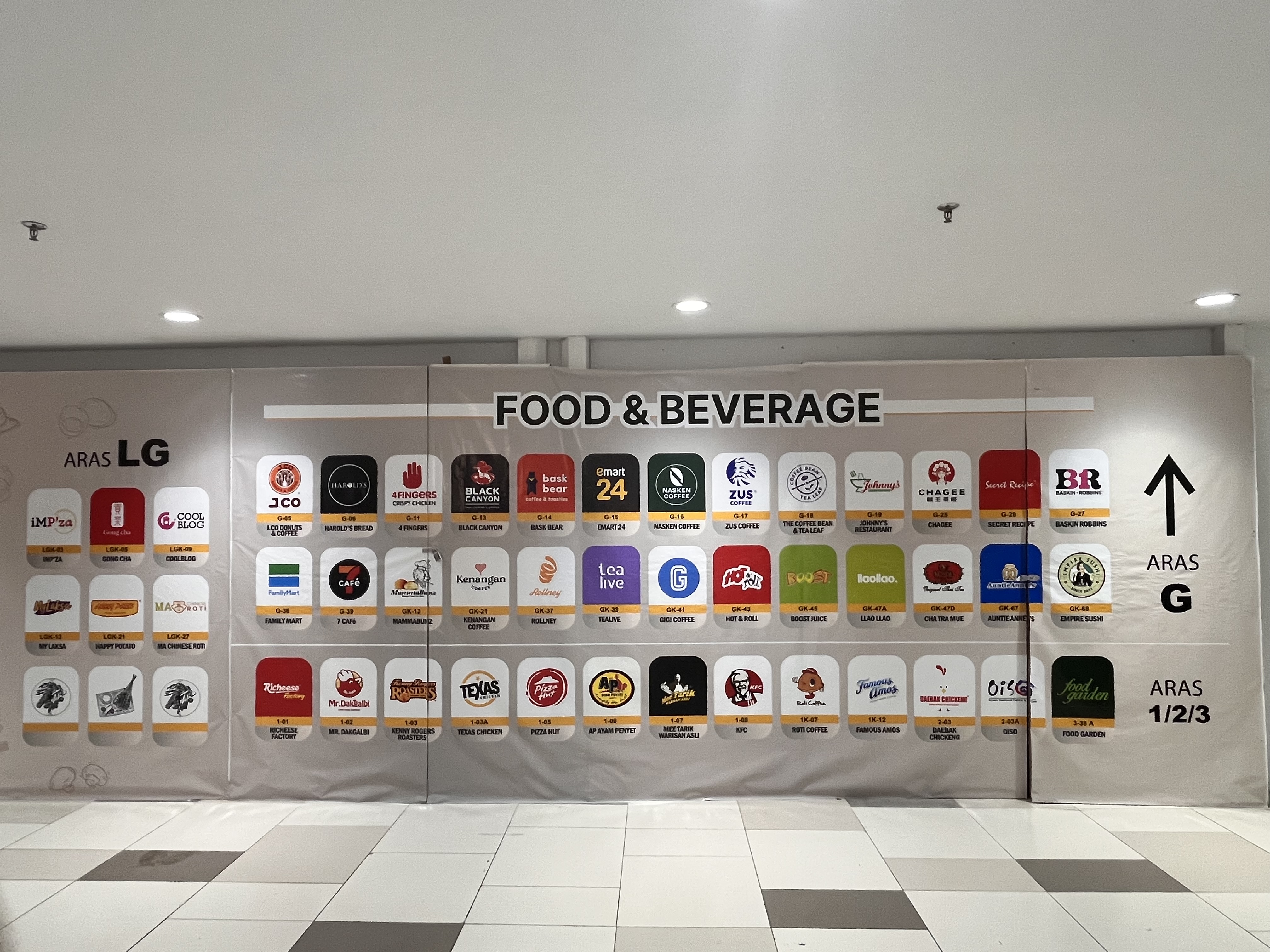 KTCC Mall's F&B Directory