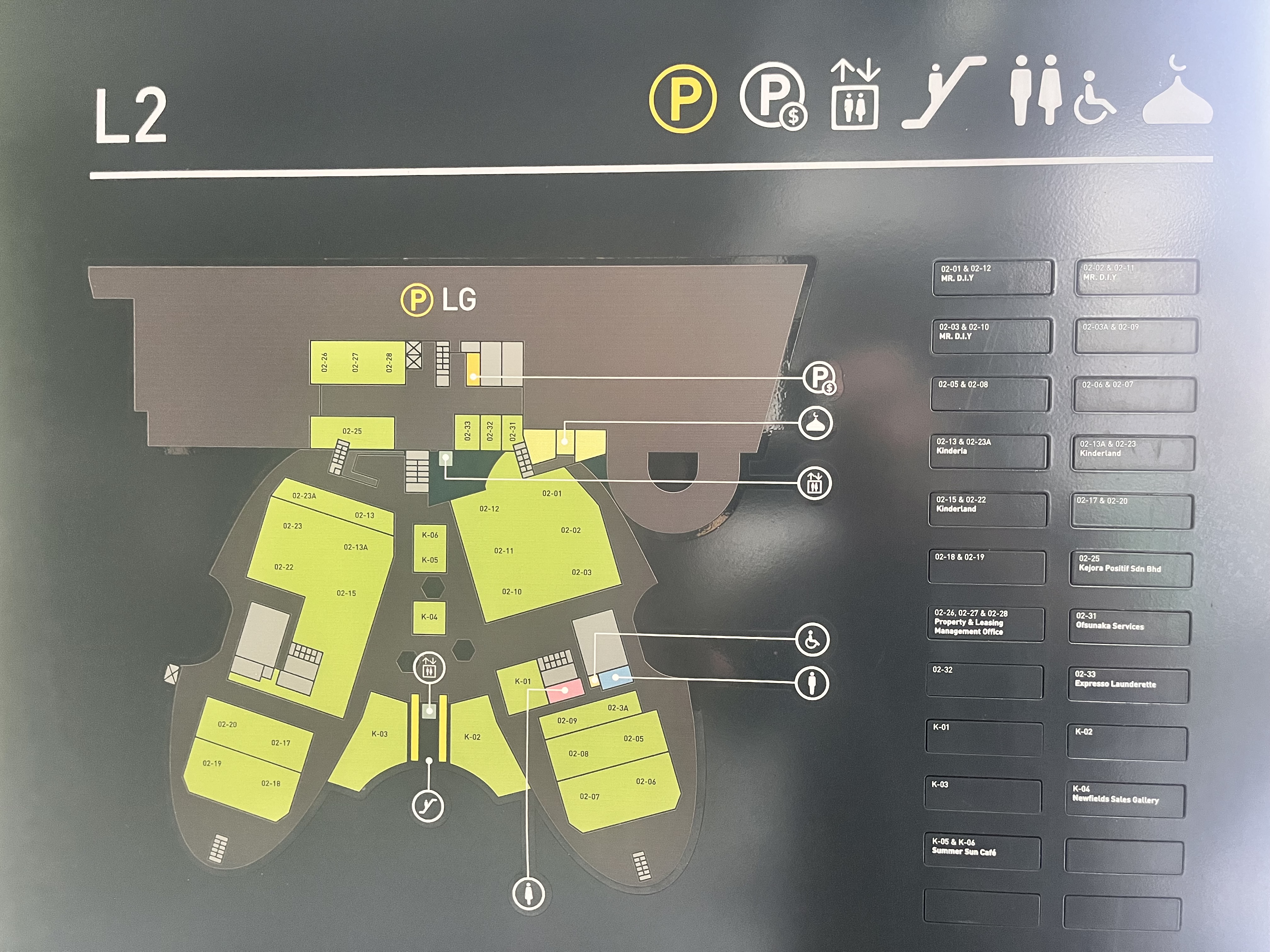 Maisson by the Park Level 2 Floor Map & Directory